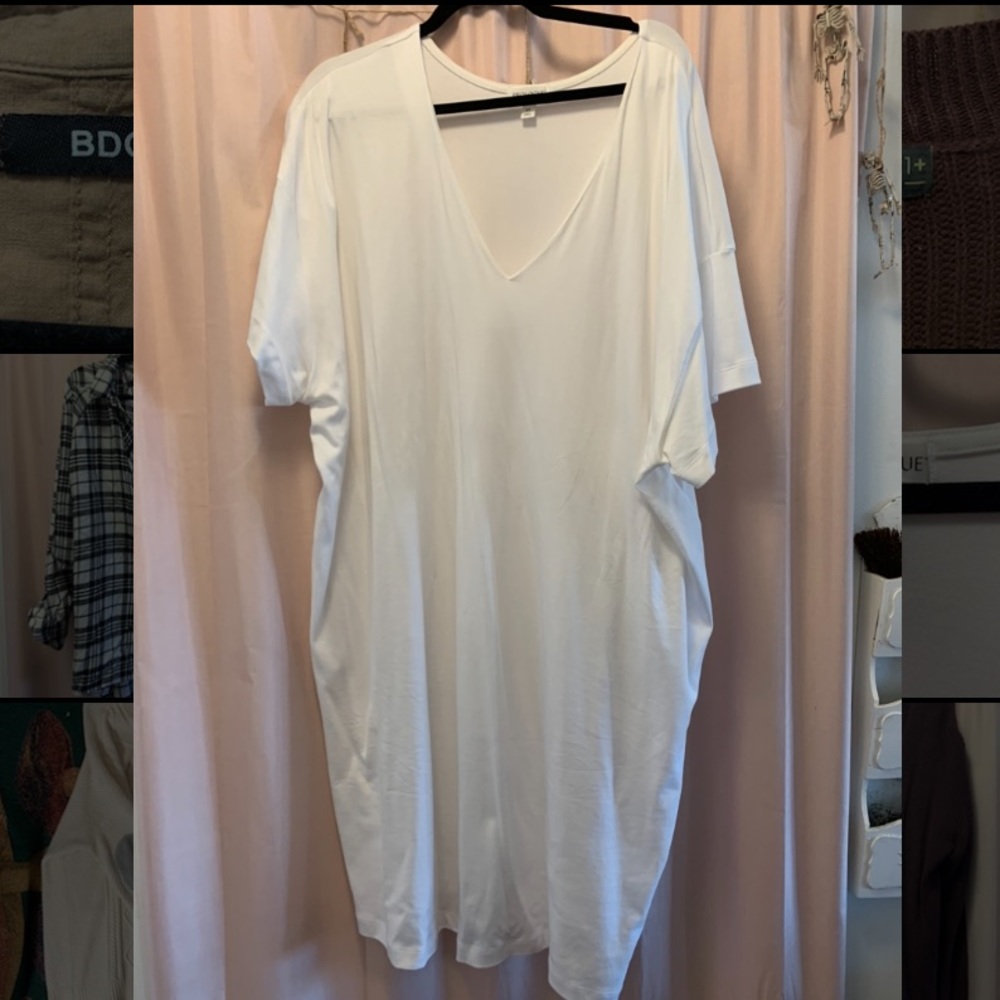 Never worn white T-shirt v neck dress